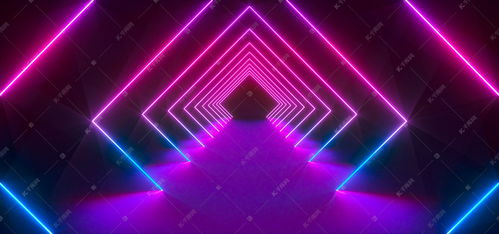 C4D時光隧道霓虹燈場景背景圖片免費下載 探索千庫網的設計寶藏